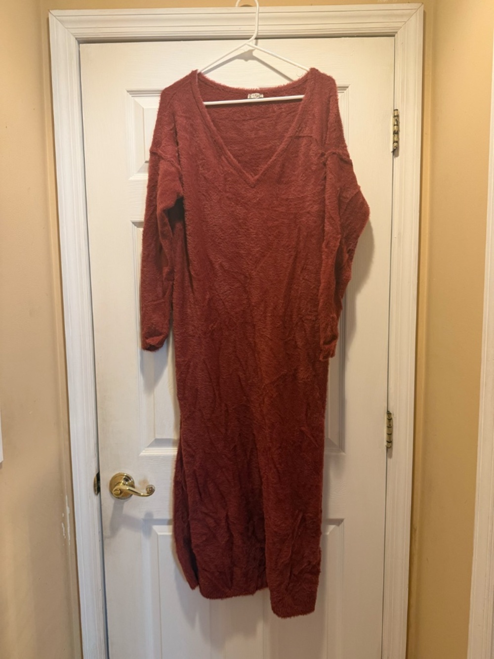 Free people red sweater dress